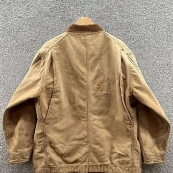Carhartt Vintage 70’s Distressed Chore Coat Blanket Lined Made In USA Size 42 - Picture 2 of 5
